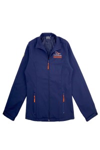 獨家設計寶藍色企領風褸外套   訂做啪鈕下擺橡筋袖口拉鏈袋口風褸外套  風褸外套製衣廠   馬術冠軍比賽  入班 風褸 100%Polyester J965